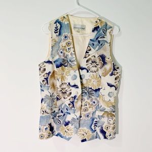 80s 90s floral vest